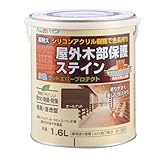 アトムハウスペイント 水性ウッドエバープロテクト(耐久ステイン) 1.6L オールナット