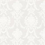 Beacon House 2668-21538 Sophia Damask Wallpaper, Grey [並行輸入品]