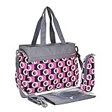 マザーズバッグ 多機能 ショルダー 哺乳瓶ポーチ おむつ 替え シート 付き 2way ママ 軽量 (レッド)