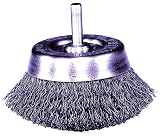 Weiler 804-14301 Stem Mounted Crimped Wire Cup Brush, Steel, 1-3/4", 0.0118", 13000 rpm [並行輸入品]