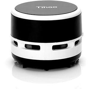 Tihoo デスクトップ掃除機 デスクトップ コンピュータキーボード 家具の表面 車の座布団 ミニ掃除機 (黒)