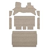 Hotfield スズキ エブリィワゴン DA17W フロアマット＋ステップマット＋トランクマット ラゲッジマット/チェックベージュ