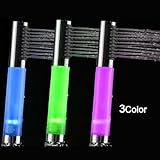 TOOGOO ( R ) RGB LEDシャワーヘッド3色ハンドシャワーと温度センサー