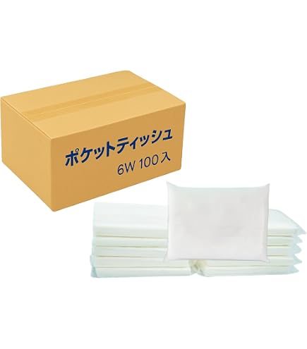 Amazon.co.jp: 透明フィルムポケット付 ポケットティッシュ 10枚入り 1