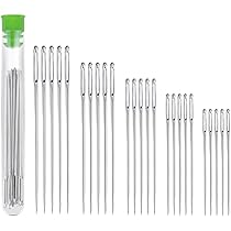 Amazon | 手縫い針 25本セット はり 手縫針 丸針 縫い針 大きな針穴