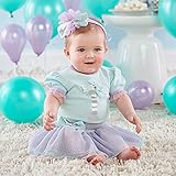 ベビーアスペン Baby Aspen 女の子用First Birthdayラベンダープリンセス半袖ボディスーツxチュチュスカートxヘッドバンド超豪華3点セット　ワンサイズ(12-18months) [