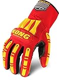 KONG KRC5-03-M Silicone Fused Oil Rigger Grip Cut 5 Hi VIZ VIS Mens Work Gloves Medium by Ironclad