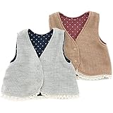 【アウトレット】 Biquette Club リバーシブルベスト(80～130cm) キムラタンの子供服 グレー 80 ( 10259x10459-143 )