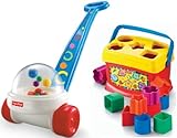 Fisher Price Brilliant Basics Corn Popper and Baby's First Blocks by Fisher-Price