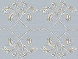 Warner BRL980121 April Acanthus Lattice Wallpaper, Blue [並行輸入品]
