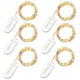 LED String Lights,Oak Leaf Pack of 6 Starry Lights with 20 Fairy Bright LEDs on 3.3feet/1m Copper Wi