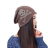 Baby-mine (ベイビーマイン) レディース メンズ ユニセックス ニット ニット帽 ニットキャップ ラインストーン サイド ドクロ パンク ロック メタル ポップ ハロウィン ギフト プレゼン