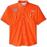 NCAA Auburn TigersメンズCollegiateバハマ半袖シャツ、スパークオレンジ、大
