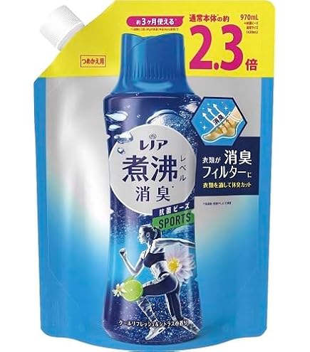 Amazon | レノア 本格消臭 デオドラントビーズ スポーツ クール 