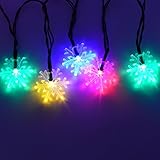 Snowflake 15.7 Feet Solar Indoor & Outdoor Decoration String Light Waterproof LED Lights Solar Power