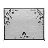 Minuteman International g-3830 Weston Fire Screen with Leaf Motif