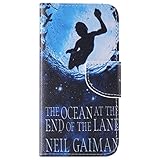 Galaxy S6 Edge ケース [強化ガラスフィルムを無料で贈ります], OMATENTI Smasung Galaxy S6 Edge 高級PUレザー ケース 手帳型 保護ケース カード収納ホ