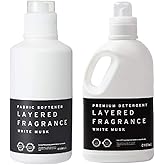 LAYERED FRAGRANCE(レイヤードフレグランス) 衣類用洗剤 柔軟剤 セット ホワイトムスク ファブリックデタージェント ソフトナー White Musk
