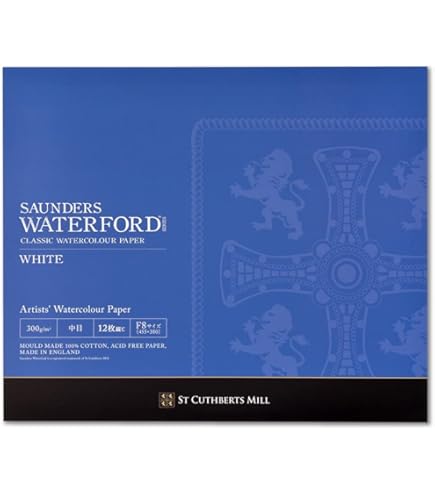 Amazon.co.jp: セヌリエ 水彩紙ブロック 300g コットン100％ 細目 20