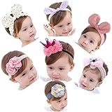 YCKeAi 7点セット ベビー ヘアアクセサリー ヘアバンド 髪飾り 髪留め カチューシャ 赤ちゃん ベビー 花 かわいい 出産祝い 誕生日 プレゼント (セット-3)