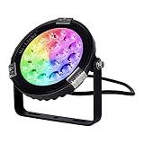 調光 調色 Mi.Light 9W RGB + CCT屋外LEDガーデンスポットライトAC 85-265V 1600万色の変化、 色温度調節可能、 Mi.LightリモートコントローラまたはiBoxハ