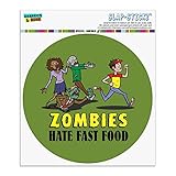 自動車用車窓ロッカーサークルバンパーステッカーゾンビはファーストフードを嫌う