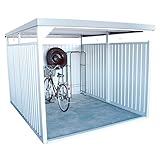 ダイマツ 多目的万能物置 サイクルハウス 物置 自転車 バイク 収納 屋外 ロング シルバー DM-20L