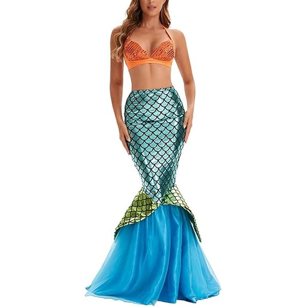 Amazon | [900] アリエル ヒレ人魚 仮装 コスプレ リトルマーメイド