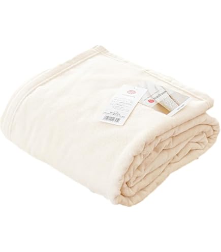Amazon｜無印良品 あったか綿毛布 アイボリー ダブルサイズ 180×200cm