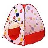 水玉 キッズテント ボールハウス 折りたたみ式コンパクトサイズ 収納袋付き 1人用 Sサイズ