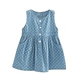 (プタス)Putars ベイビー服 子供服 女の子 ワンピース ドレス ノースリーブ デニム 星柄 可愛い オシャレ プリンセス 通園 発表会 旅行 誕生日 記念日 プレゼント 2-6歳