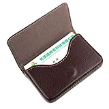 POTOJP 名刺入れ 2way PU カードケース ボックスホルダー 薄い 軽量 便利 メンズ＆レディース 兼用 (コーヒー)