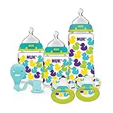 NUK Fashion Confetti Ducks Orthodontic Bottle and Pacifier Gift Starter Set by NUK [並行輸入品]