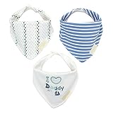 赤ちゃん　ベビー　子供　幼児用　防水　サイズ調整可能　よだれかけ　三角 スナップ ベビービブ　３枚