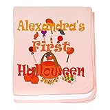 CafePress – First Halloween Alexandra – スーパーソフトベビー毛布、新生児おくるみ ピンク 05265844056832E