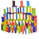 Lovoski 120個　12色　木製　ドミノ　親子ゲーム　家族楽しい　積み木 赤ちゃん 　想像力を訓練　贈り物　知育玩具