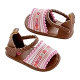 Carter's ユニセックス・アダルト Carter's Baby Girl Crib Shoe, Sandal, Multi-Color/ Embroidered, Newborn