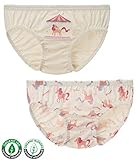 【あるこんたるこん】オーガニックコットン ベビー パンツ ユニコーン キッズ ジュニア 女の子 ショーツ 2枚セット (110)