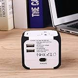 Cewaal ワールドワイドトラベルパワー ACウォールコンセントアダプタ充電器 折り畳み式プラグ付き