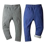 (グレー/95cm)ベビー服 男の子 ロング パンツ ボトム ニット 裏シャギーボア 無地 ストレッチ ワッペン装飾 ウエストゴム 男児 ベビー