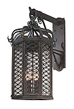 Troy Lighting Los Olivos 25.75"H 4-Light Outdoor Wall Lantern - Old Iron Finish with Clear Seeded Gl