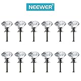 Neewer® 30mm Clear Crystal Glass Diamond Shape Door Knob Drawer Pull Handle for Cabinet, Drawer, Cup