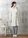 ローズマダム(Rosemadame) マタニティ パジャマ 授乳口付き Rosemadame×Narueコラボ カフェプリント ナイティ 産前 産後 長袖 前開き ナルエー M ～ L グレー 222