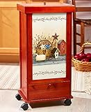 The LakesideコレクションRolling Trash Bin with storage-primitive国