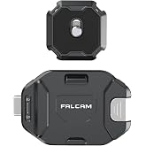 FALCAM F38 クイックリリースバックパッククリップ V2、ロックガスケット付きカメラストラップマウント、ARCA-Swiss互換、30kg対応、バックパックストラップと三脚用クイックマウント/リリース