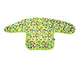 Tidy Turtle Easy Wipe Waterproof Bib with Food Catcher and Sleeves, Dinosaur by Tidy Turtle