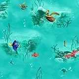 York Wallcoverings Walt Disney Kids II Nemo Under Water Wallpaper Memo Sample, 8-Inch x 10-Inch, Tur