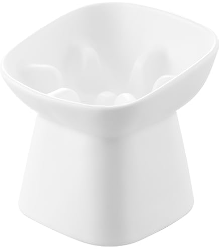 Amazon.co.jp: 山崎実業(Yamazaki) 食べやすい高さ 陶器 ペットフード