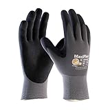 PIP ATG MaxiFlex 34-874 Black/Gray Large Nylon Full Fingered Work & General Purpose Gloves - 12 pack