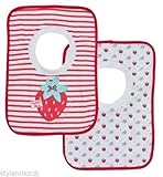 Baby Boys Girls Pop Over Bibs Novelty Superhero Strawberry Dribble Bib (STRAWBERRY RED 13C043) by BA